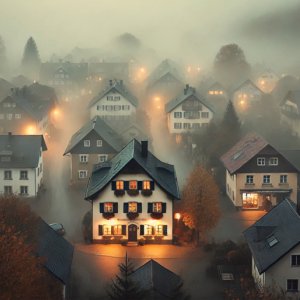 Dorf im Nebel...... Ulrich Marzinkewitz-Maar